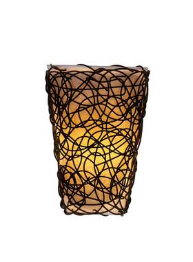 Iel-2100 Its Exciting Lighting Shade With Wicker And Flicker Sconce White S