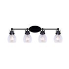 Ivl705a04bk Canarm Carson Vanity Light In Matte Black With 062345416656