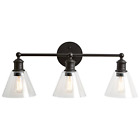 Ivl724a03bk Rivet Industrial Vanity Fixture With Bulb Matte Black 062345422718