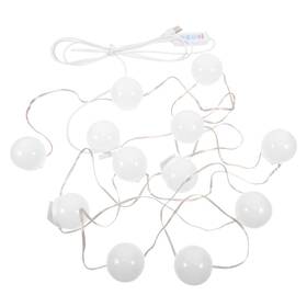 Iwowhero Rloas8560366qrt 12pcs Led Makeup Mirror Bulbs Usb Vanity Lights Brightness Adjustable Soft Wh