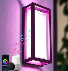 Iyogaled 711181736083 Led Outdoor Wall Light Color Changing 14 Inch Modern Rgbcw Sconce Open Box