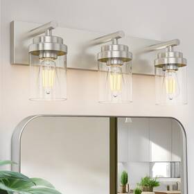 Hl101-3t-ni-cl Izorro 3 Light 22 Inch Bathroom Vanity Lighting Brushed Nickel Modern Farmhouse