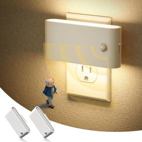 Cac-gy11702whus-2 Jandcase Motion Senor Night Light 2 Pack Lights Plug Into Wall 0-100 L