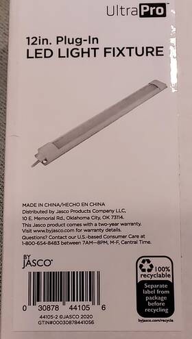 Jasco 030878441056 Ultrapro Led Light Fixture 12 Inch Plug In Under Counter Jasco 030878441056 Ultrapro Led Light Fixture 12 Inch Plug In Under Counter