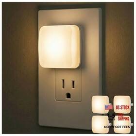 Jasco Products 030878824880 Mini Square Led Night Light Plug In Dusk To Dawn Sensor Warm White
