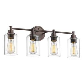 Jazava 760762638155 2/3/4/5-light Bathroom Vanity Light With Clear Glass Shade