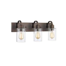 Hdyce237b-3wdm Jazava 22 Inch 3-light Oil Rubbed Bronze Finish Vanity Light With Clear Glass
