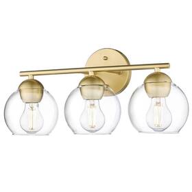 Zc0225-3-vlgd Jazava 18 Inch 3-light Gold Bathroom Light Fixtures Over Mirror Vanity Wall