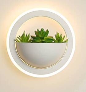 T3356bu-ww Jeenkae Modern Round Led Wall Sconce White Moon Shaped 9w 4000k