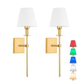 Jengush 348356751935 Wall Lights Battery Operated Sconces Set Of 2 Indoor Not Hardwired Fabri