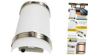 Dws-x4jc-1bncwx1 Jerrylight Pty Ltd Rv Led Light Fixture Interior Dinette Kitchen Wall Brushed Nickel