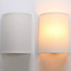 Jmus823b Jimubeam X2 Wall Sconce Lighting White Fabric Industrial Vintage Night Light