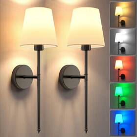 Jofios 727370684967 Battery Operated Wall Sconces Set Of 2 Indoor Wireless Rechargeable W