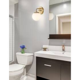 Jonathan Y 196868006473 Orleans Parisian Globe Metal/frosted Glass Modern