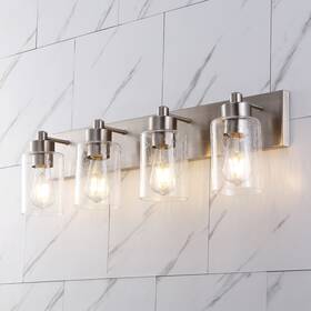 Jonathan Y 196868011101 Lydia 3-light Seeded Glass/iron Modern Contemporary Led Vanity Light By
