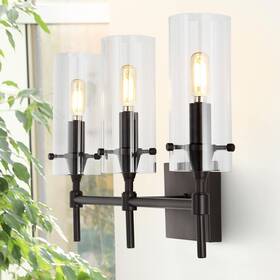 Jonathan Y 196868055754 Jayce Bohemian Farmhouse Iron/glass Led Vanity By