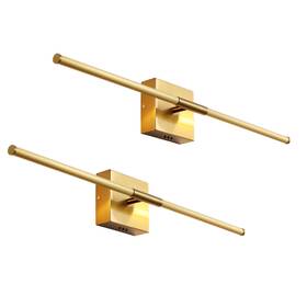 Jonathan Y 196868095545 Jyl7022b-set2 Makena 28 Inch Modern Minimalist Dimmable Integrated Led Metal Wall