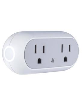 30506022850000 Jonathan Y Wifi Controlled Dual Smart Plug White