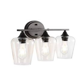 Jyl7547a Jonathan Y 840011413013 Jayne 23 Inch 3-light Iron/glass Cottage Rustic Led Vanity Light French