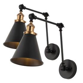 Jonathan Y 840011438443 Jyl7462a-set2 Rover 7 Inch Farmhouse Industrial Adjustable Arm Metal Led Wall Sco