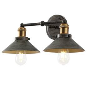 Jyl7427d Jonathan Y July 17.5 Inch 2-light Industrial Farmhouse Metal Vanity Light Rustic D