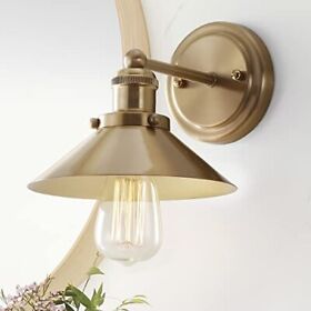 Jyl7429a Jonathan Y August 7.8inch 1-light Metal Shade Farmhouse Sconce Brass Gold