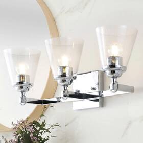 Jyl7434a Jonathan Y 3-light 21 Inch Hurricane Glass Sconce - Reversible Bulbs Included