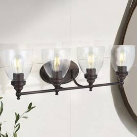 Jyl7471a Jonathan Y Marais 30 Inch 4-light Metal/glass Oil Rubbed Bronze Led Wall Sconce
