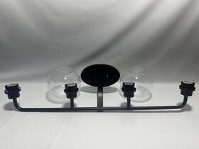 Jyl7529a Jonathan Y Sandrine Cottage Rustic 4-light Led Vanity Light Iron/seeded Glass