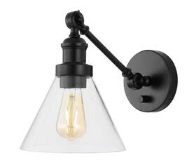 Jyl7575a Jonathan Y Cowie 8 Inch Oil Rubbed Bronze Iron/glass Adjustable Led Wall Sconce-used