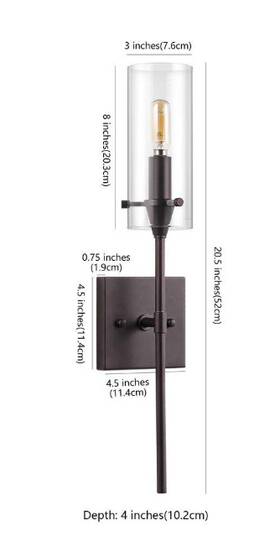 Jyl7805a Jonathan Y Cato 4.5 Inch 1-light Oil Rubbed Bronze Clear Glass Led Wall Sconce