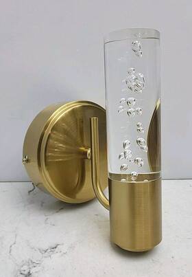 Jyl7222b Jonathan Y Lighting Bolha 8 Inch Tall Led Bathroom Sconce Brass Gold Used