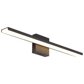 Jusheng 788609650641 Modern 24 Inch Black Led Bathroom Vanity Light Fixture Over Mirror Wall Lamp 24w