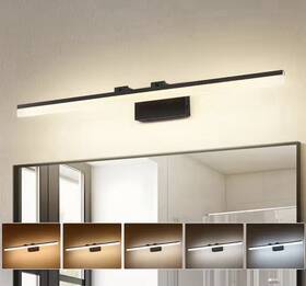 Hd-8770-bk-24w-5cct Jusheng 39.37 Inch 1 Light Black Dimmable Led Vanity Bar 5-cct Adjustable