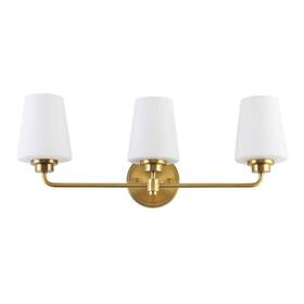 Z-ct-wlbd3 Jushua 22.5 Inch W 3-light White Plus Gold Bathroom Vanity Light With Shade