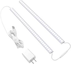 Jusjubr 445056865853 Plug-in Under Cabinet Lighting 2pcs 12 Inch Dimmable Closet Light Cold