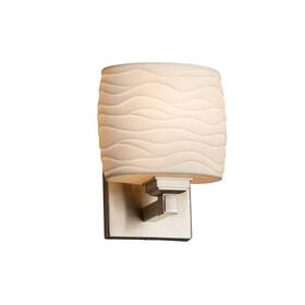 Justice Design 784689008532 Limoges Collection Led 7 Inch Brushed Nickel Ada Wall Sconce New