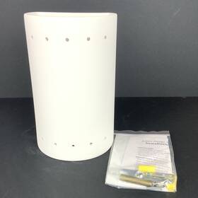 Cer-0995 Justice Design Small Cylinder Wall Sconce Group Ceramic Perforated