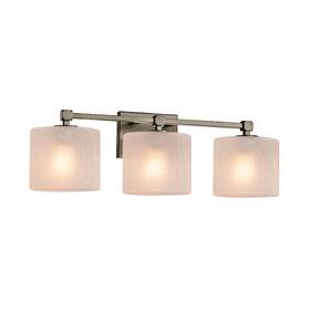 Fsn-8423-30-frcr-nckl Justice Design Fusion Tetra 3-lt Bath Oval/ck/nkl E26 -