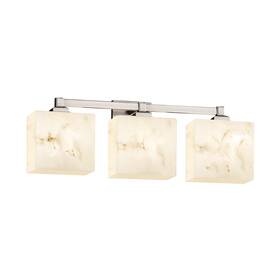 Fal-8433-55-nckl Justice Design Group Fal-8433-55 Lumenaria 3 Light 24 Inch W Bathroom - Nickel