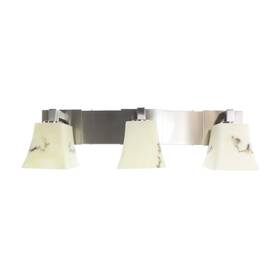 Fal-8923-40-nckl Justice Design Group 3-light Bath Vanity Sconce Alabaster Shades