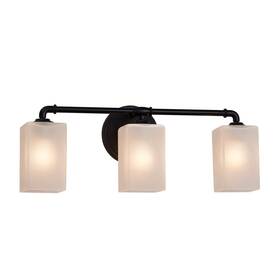 Fsn-8463-15-frcr-mblk Justice Design Group Fsn-8463-15-frcr Bronx 3 Light 23-3/4 Inch W - Black Fsn-8463-15-frcr-mblk Justice Design Group Fsn-8463-15-frcr Bronx 3 Light 23-3/4 Inch W - Black