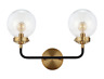 Jyl9010a Jonathan Lighting Caleb Black Brass Wall Sconce 819727024042
