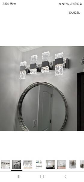 8013ml-03gd-us Kaisite 21.3 Inch 3-light Brushed Gold Led Bathroom Vanity Light With Crystal Shade