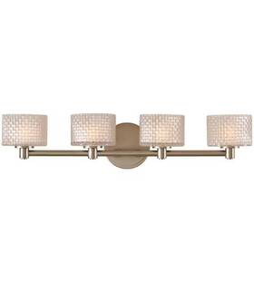 315534sn Kalco Willow 4-light Bathroom Vanity Light In Satin Nickel