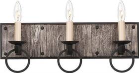 509233bi Kalco Laramie Rustic Lodge Black Iron Bath Light