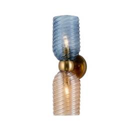 519821agg Kalco Azul 2-light 18 Inch Tall Wall Sconce Finished In Gold