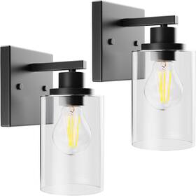 B0401p Kalium 2pk -sh Wall Sconces Set Of 2 Matte Black Vanity Lights For Bathroom Modern Light