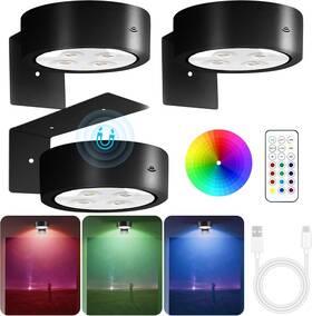 Ka0020e-1 Kandicyar 3pack Picture Lights For Wall Rgb Color Changing Led Art Display Light With Rec