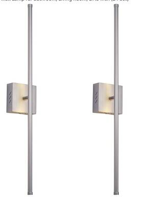06hnc70 Kartoosh 2 Modern Wall Sconces Set Of Two Silver Dimmable Hardwired